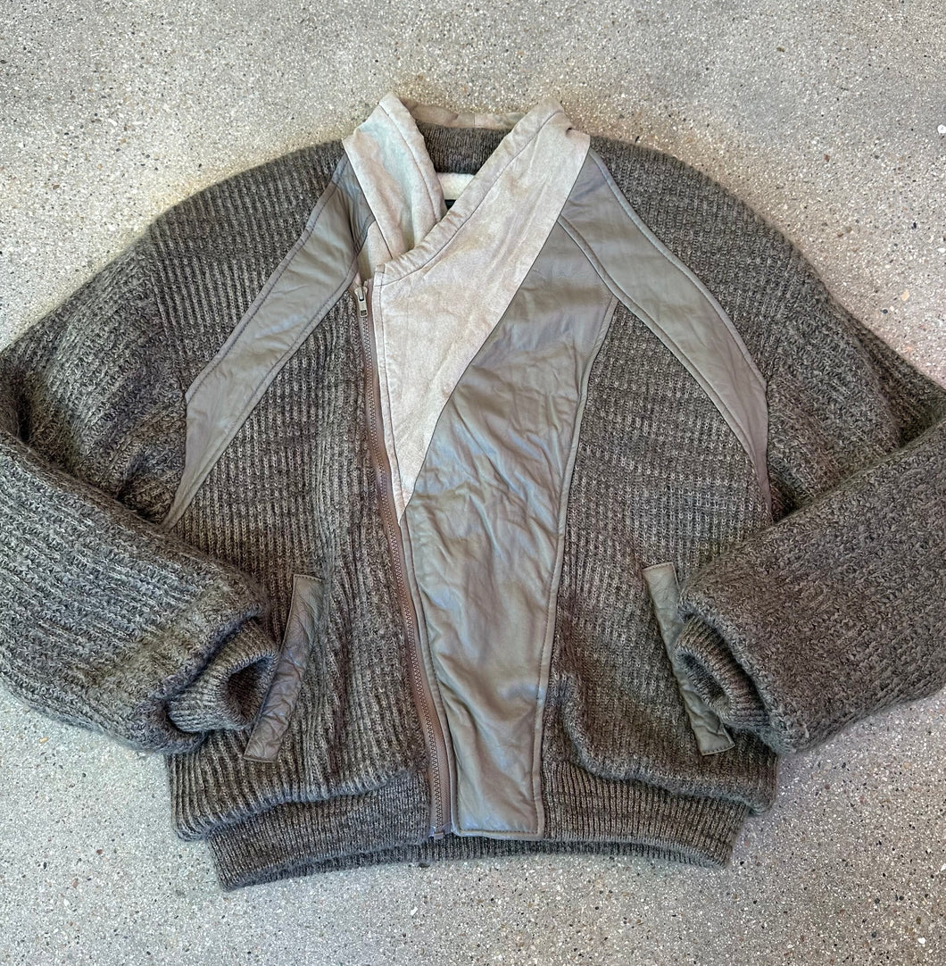 Genuine Leather Sweater