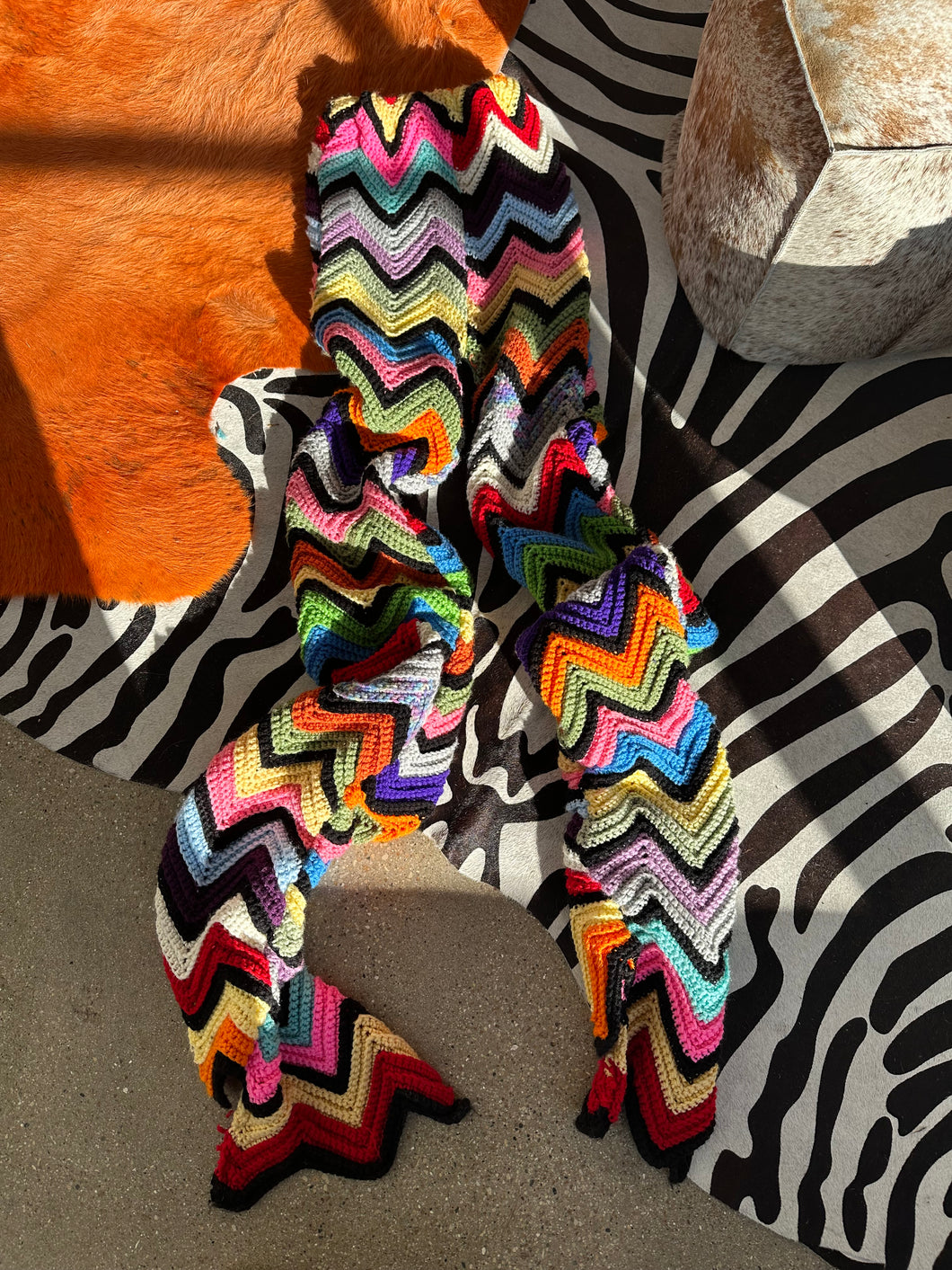 Monochromatic Crochet Pants