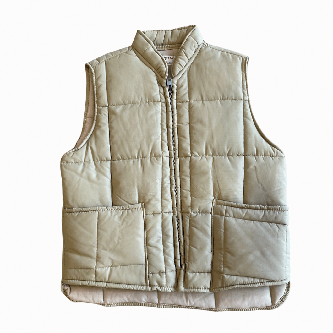 Tan Puffer Vest
