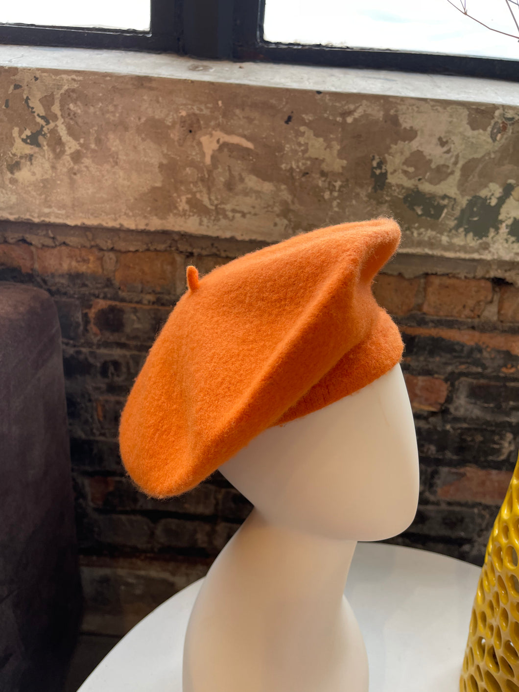 Orange Beret Hat